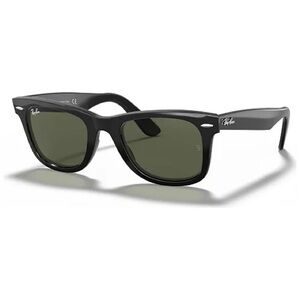 Ray-Ban Black Frame Green Lens Wayfarer Sunglasses